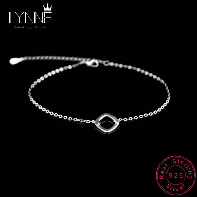 Anklet Foot Chain - Tobilleras de playa con colgante cuadrado