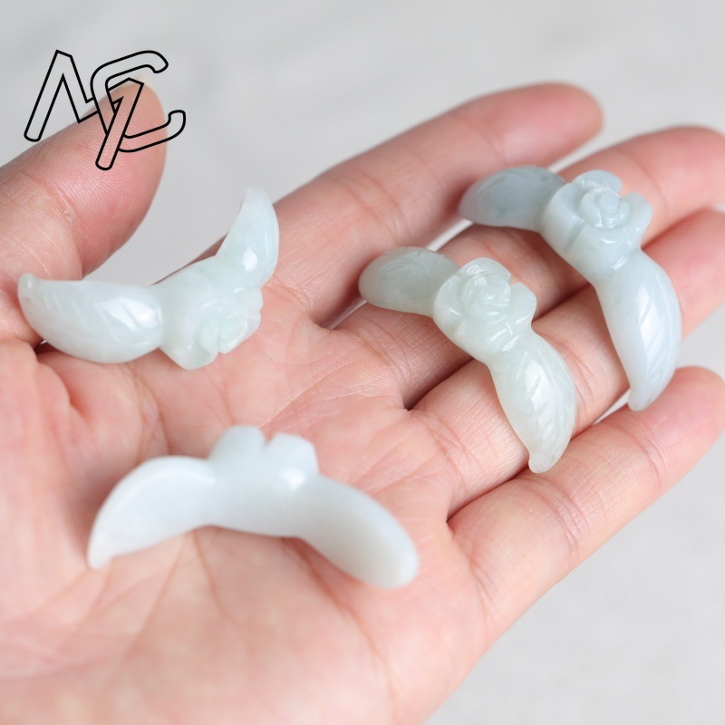 2 piezas de jadeíta blanca nat - Charm Bracelet Beads reseña y precio