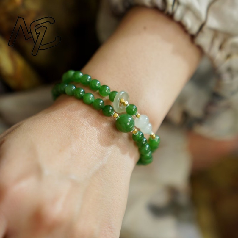 Pulsera de Jade Natural Verde  - Charm Bracelet Beads reseña y precio