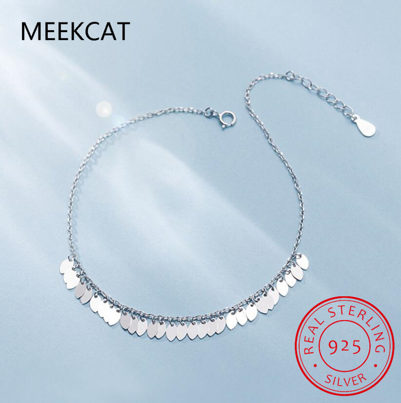 Popular Plata de Ley 925 autén - Anklet Foot Chain reseña y precio