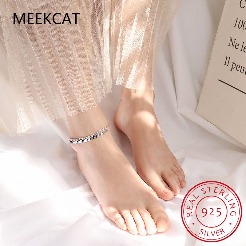 Popular Plata de Ley 925 autén - Anklet Foot Chain reseña y precio