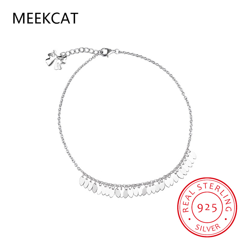 Popular Plata de Ley 925 autén - Anklet Foot Chain reseña y precio