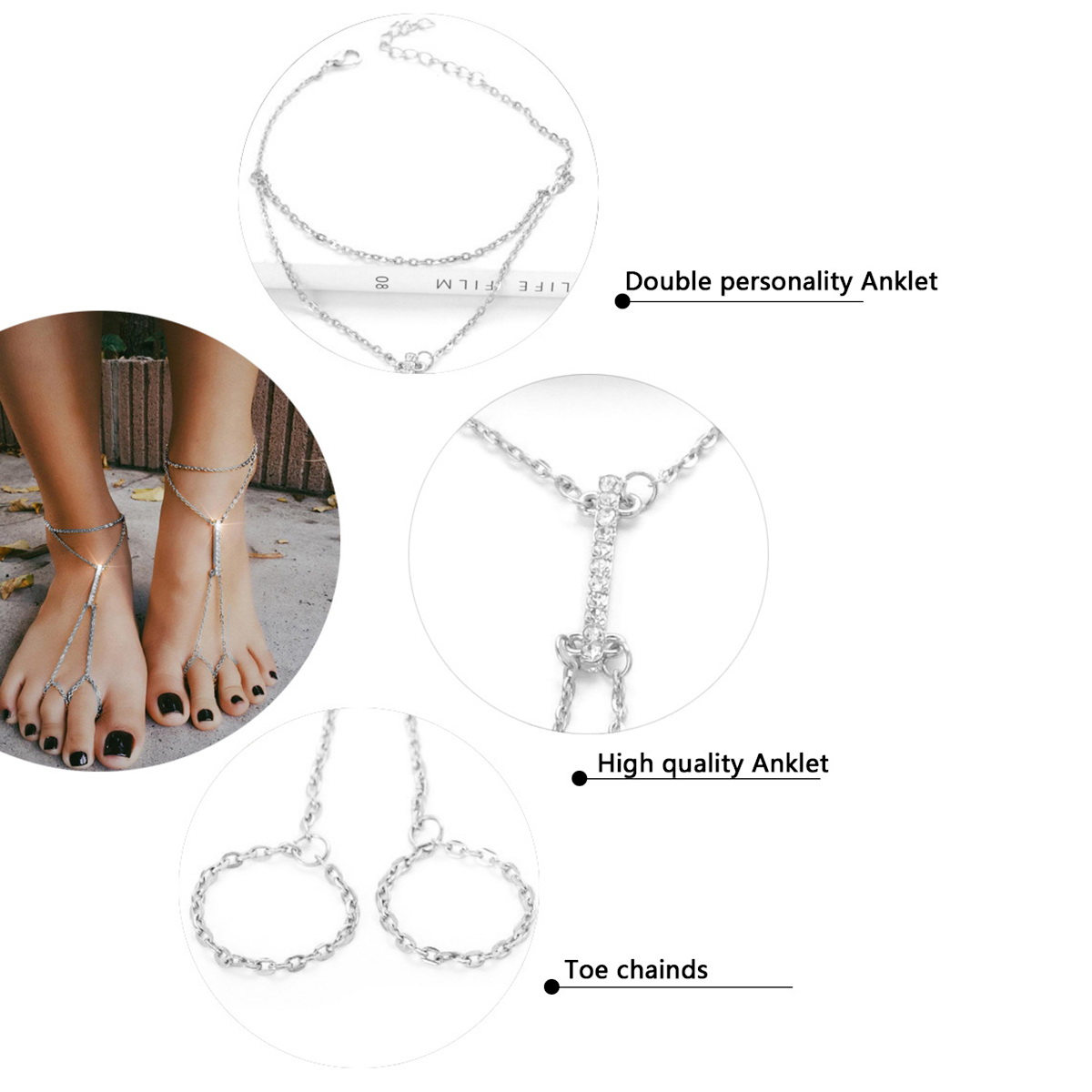1 unidad de elegante tobillera - Anklet Foot Chain reseña y precio