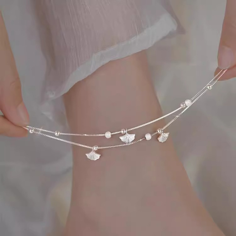 Cadena de pie de hoja de Ginkg - Anklet Foot Chain reseña y precio