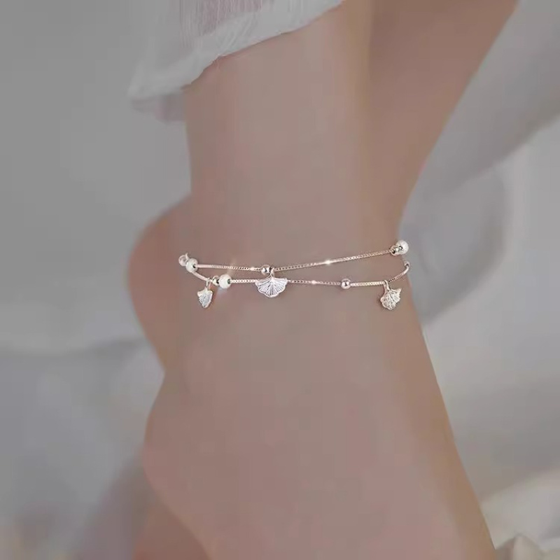 Cadena de pie de hoja de Ginkg - Anklet Foot Chain reseña y precio