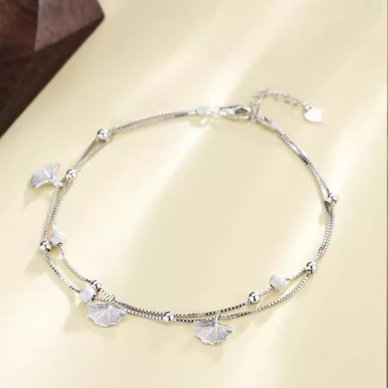 Cadena de pie de hoja de Ginkg - Anklet Foot Chain reseña y precio