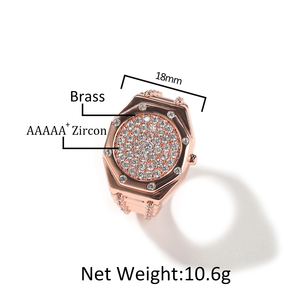 Anillos de dedo octagonales ge - King'S Jewelry Watches reseña y precio